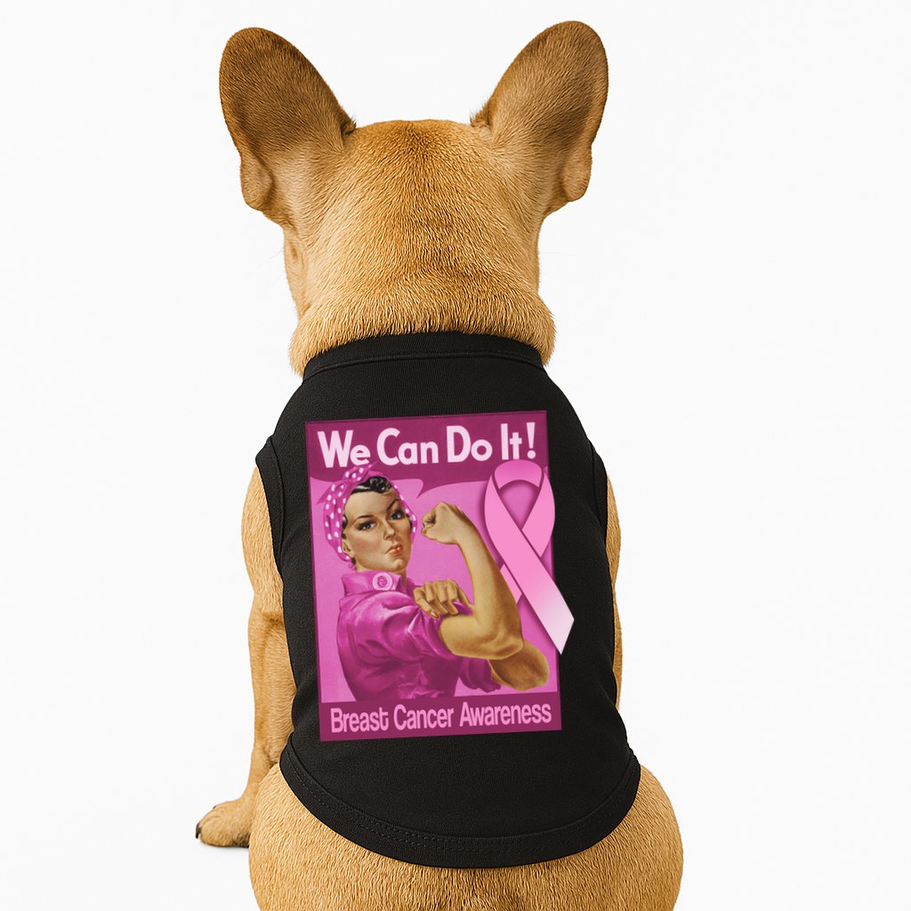 We Can Do It Fight Breast Cancer Doggie Tank