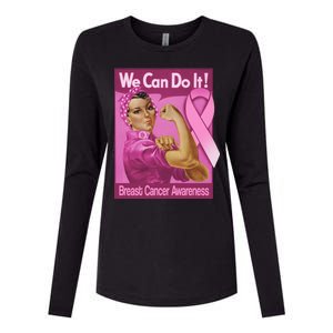 We Can Do It Fight Breast Cancer Womens Cotton Relaxed Long Sleeve T-Shirt