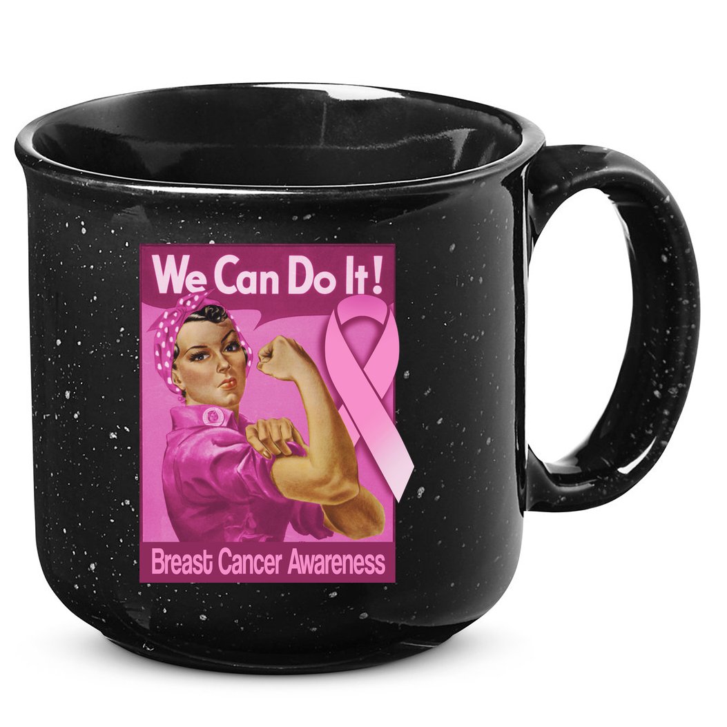 We Can Do It Fight Breast Cancer 15oz Campfire Ceramic Mug