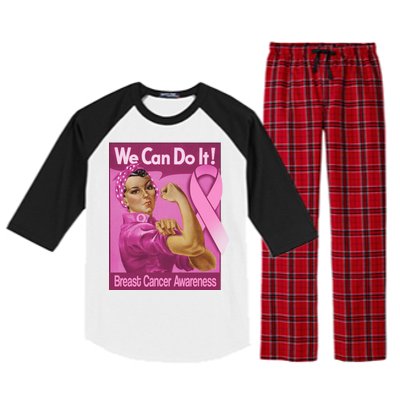 We Can Do It Fight Breast Cancer Raglan Sleeve Pajama Set