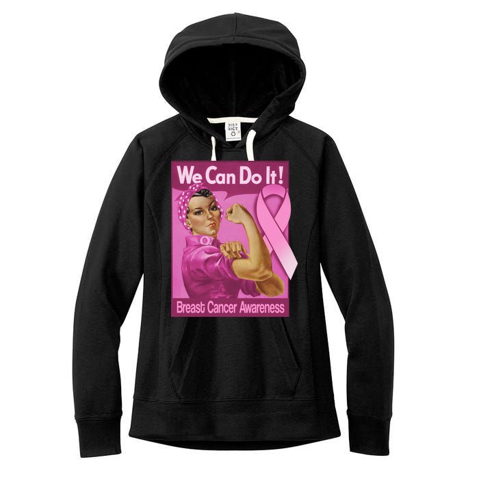 We Can Do It Fight Breast Cancer Women's Fleece Hoodie