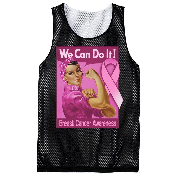 We Can Do It Fight Breast Cancer Mesh Reversible Basketball Jersey Tank