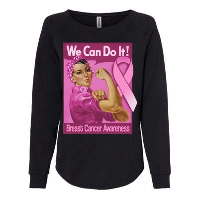 We Can Do It Fight Breast Cancer Womens California Wash Sweatshirt