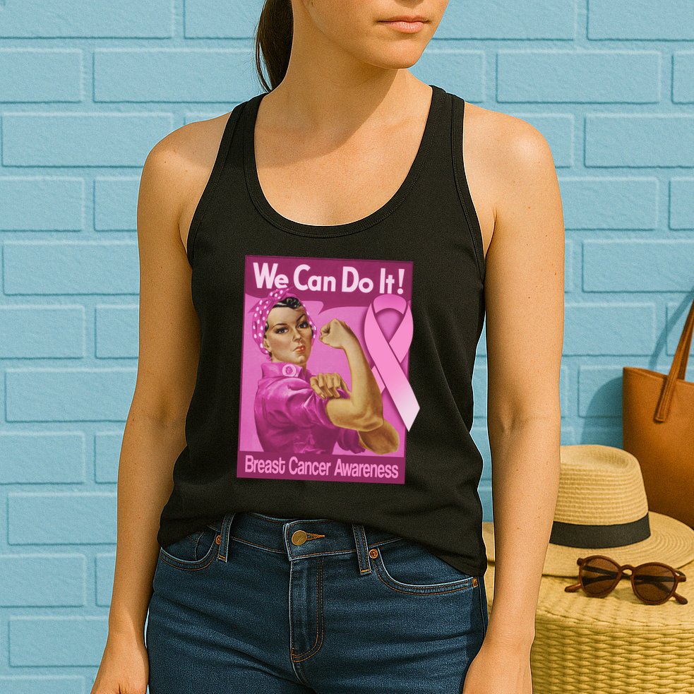 We Can Do It Fight Breast Cancer Womens Tank Top