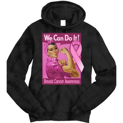 We Can Do It Fight Breast Cancer Tie Dye Hoodie