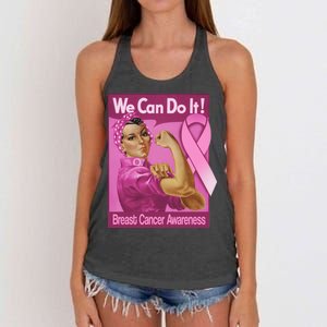 We Can Do It Fight Breast Cancer Women's Knotted Racerback Tank