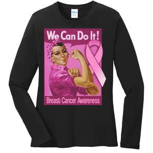 We Can Do It Fight Breast Cancer Ladies Long Sleeve Shirt