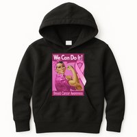 We Can Do It Fight Breast Cancer Kids Hoodie