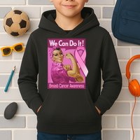 We Can Do It Fight Breast Cancer Kids Hoodie
