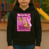 We Can Do It Fight Breast Cancer Kids Hoodie