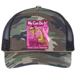 We Can Do It Fight Breast Cancer Retro Rope Trucker Hat Cap