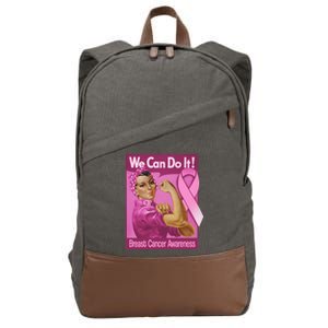 We Can Do It Fight Breast Cancer Cotton Canvas Backpack