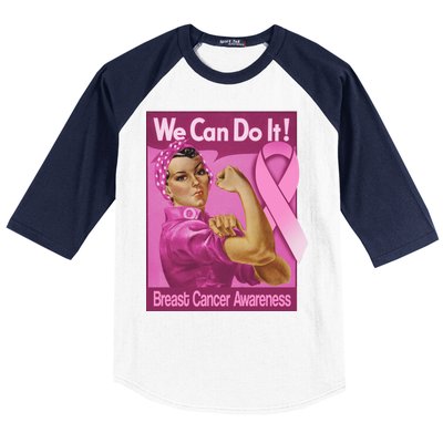 We Can Do It Fight Breast Cancer Baseball Sleeve Shirt