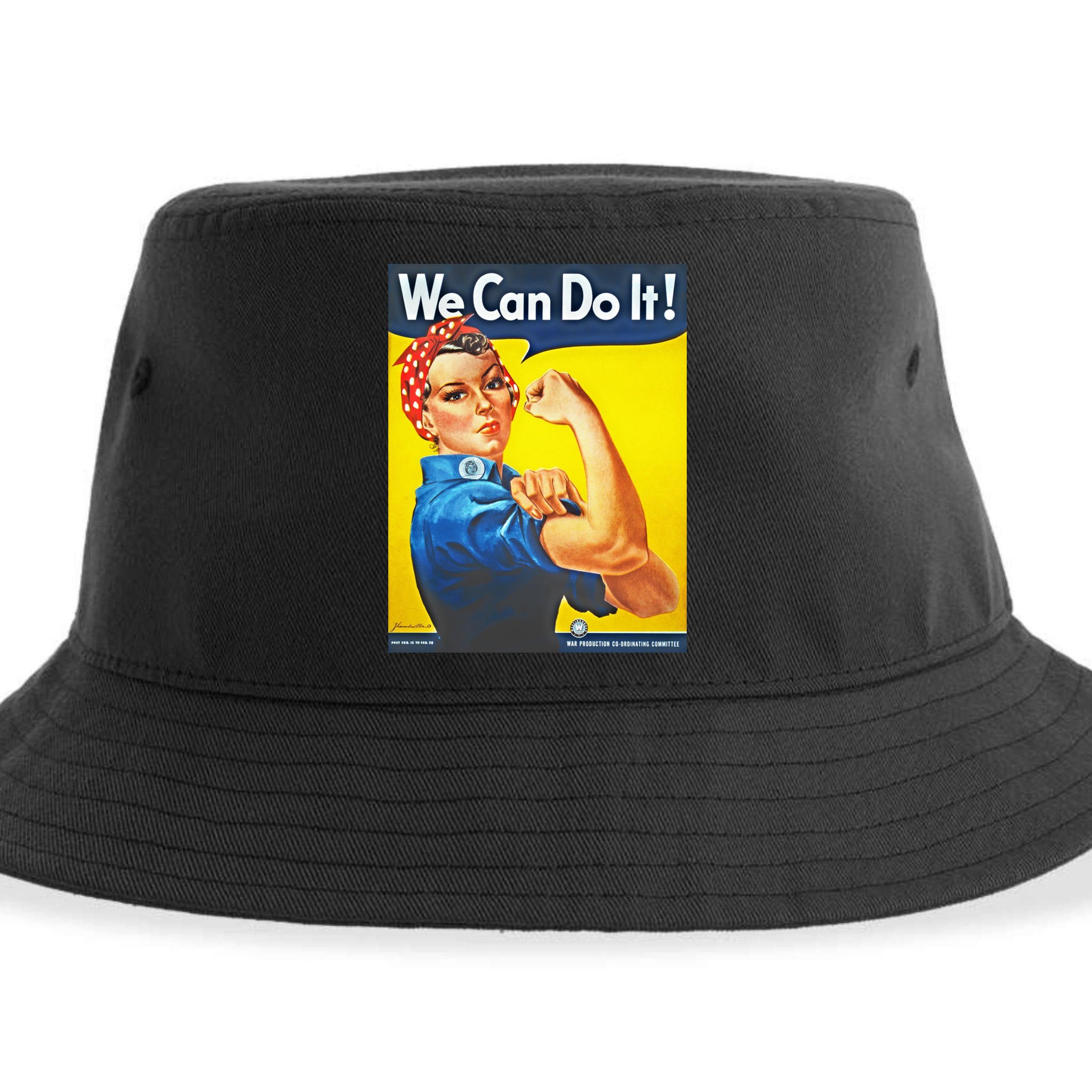 We Can Do It! Rosie Roosevelt Sustainable Bucket Hat