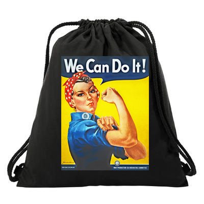 We Can Do It! Rosie Roosevelt Drawstring Bag