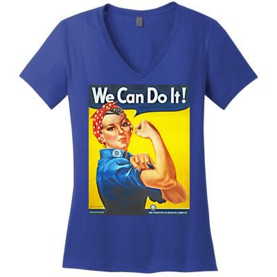 We Can Do It! Rosie Roosevelt Women's V-Neck T-Shirt