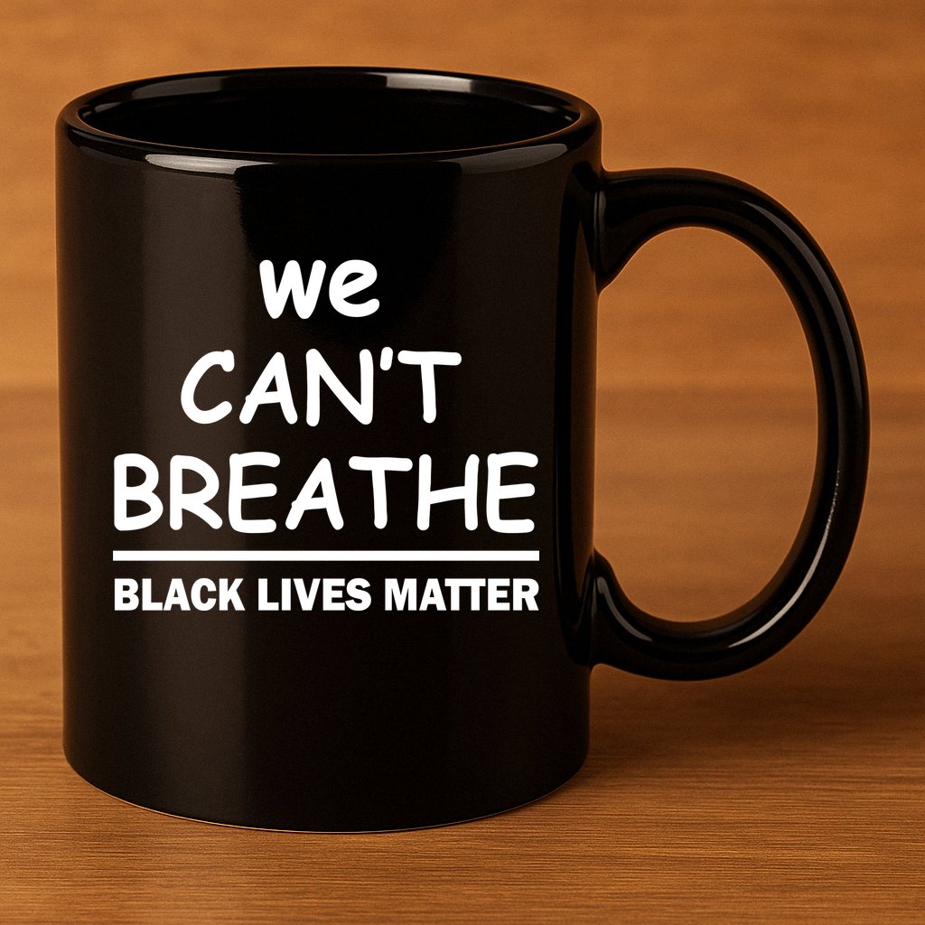We Can't Breathe Black Lives Matter 11oz C Handle Ceramic Mug