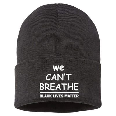 We Can't Breathe Black Lives Matter Sustainable Knit Beanie