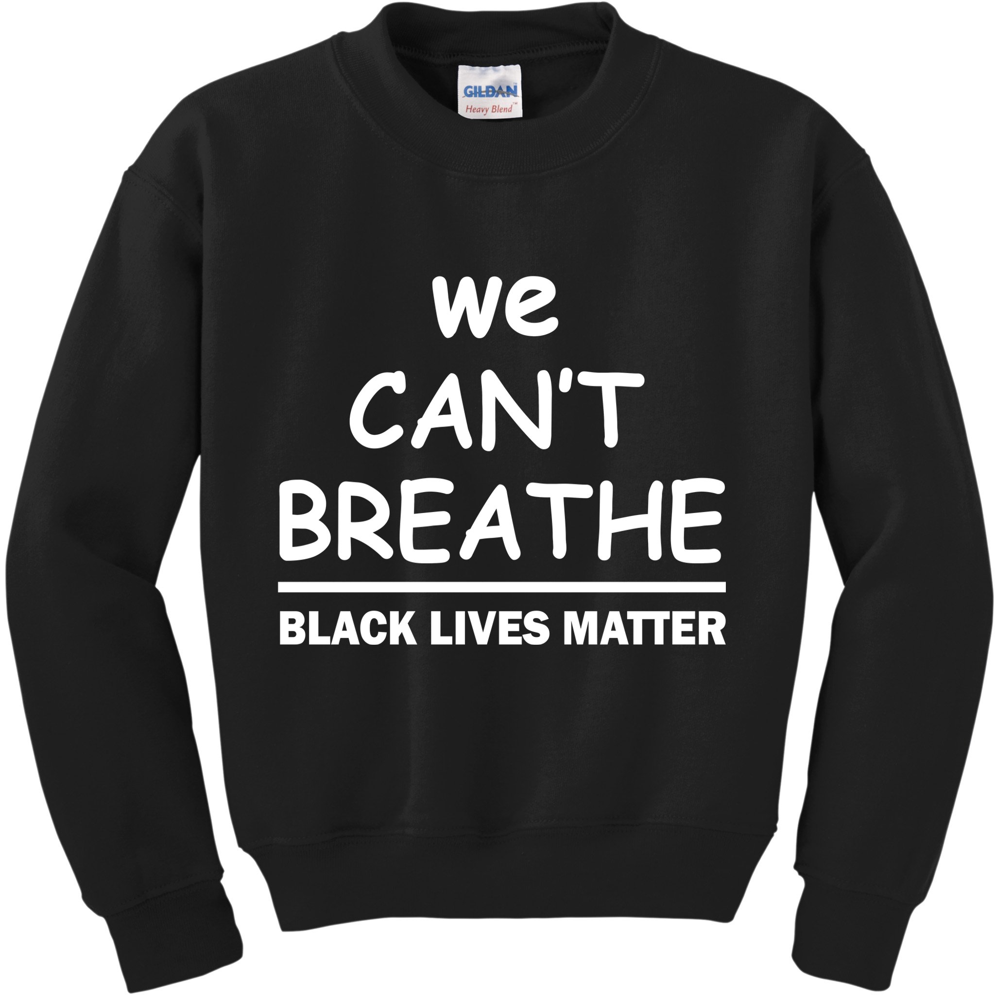 We Can't Breathe Black Lives Matter Kids Sweatshirt