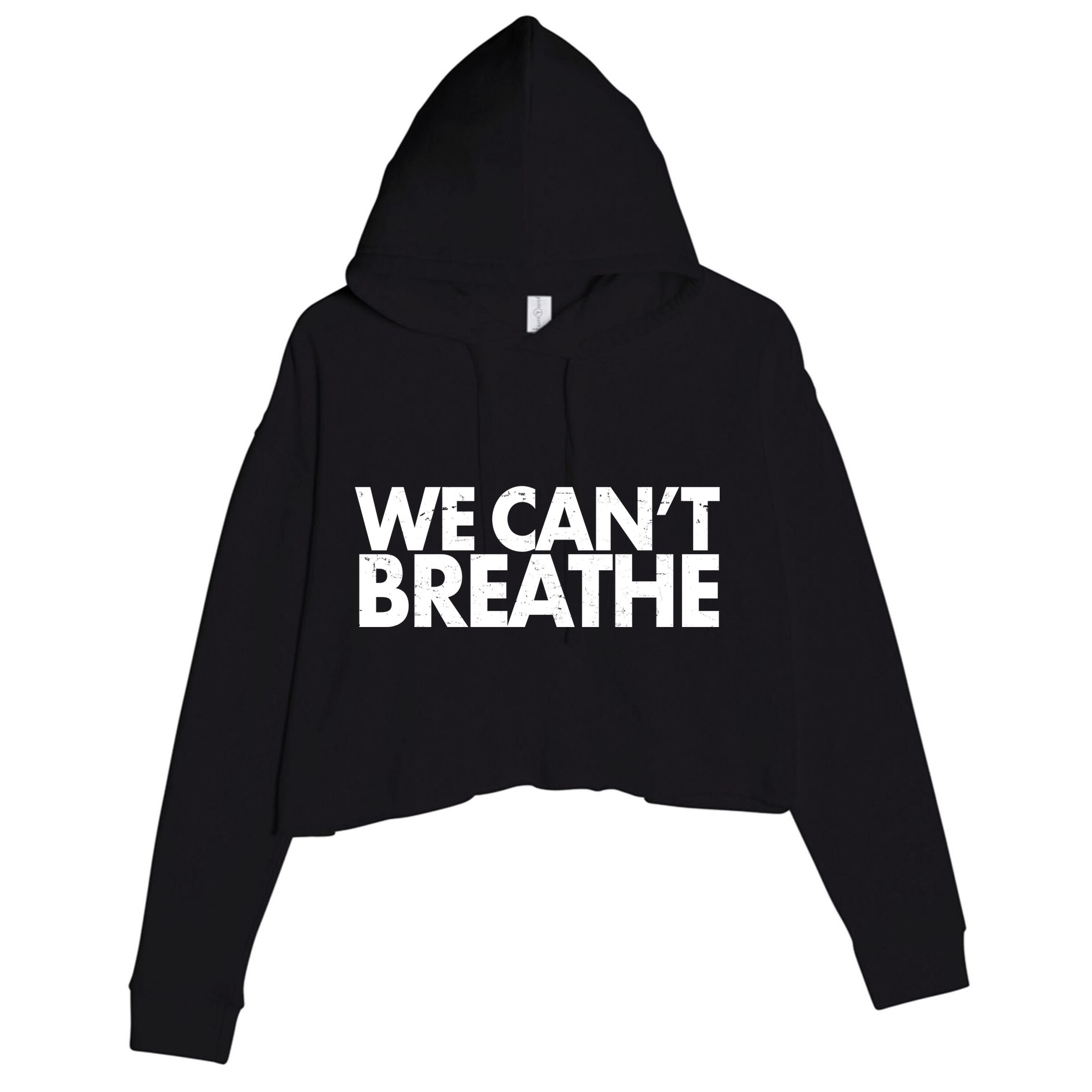 We Can't Breathe Protest Support Civil Rights Crop Fleece Hoodie