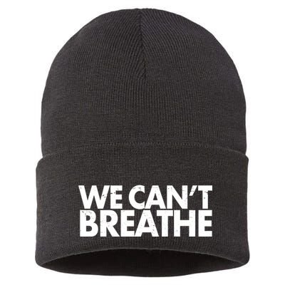 We Can't Breathe Protest Support Civil Rights Sustainable Knit Beanie