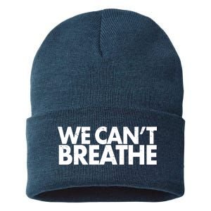 We Can't Breathe Protest Support Civil Rights Sustainable Knit Beanie