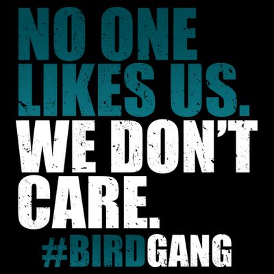 We Don't Care Birdgang Philadelphia Football T-Shirt