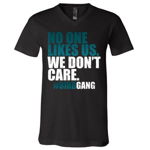 We Don't Care Birdgang Philadelphia Football V-Neck T-Shirt