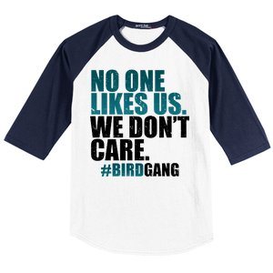 We Don't Care Birdgang Philadelphia Football Baseball Sleeve Shirt