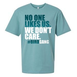 We Don't Care Birdgang Philadelphia Football Sueded Cloud Jersey T-Shirt