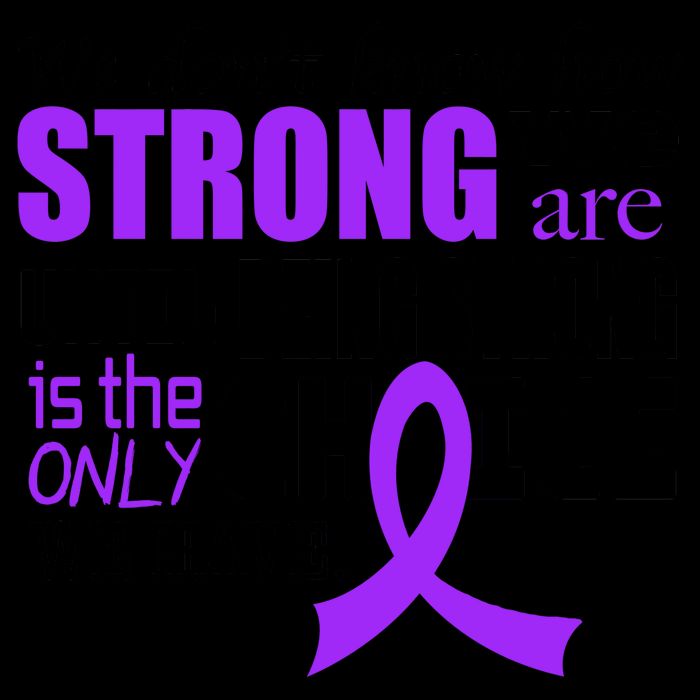 We Don't Know How Strong We Are Purple Ribbon Mug