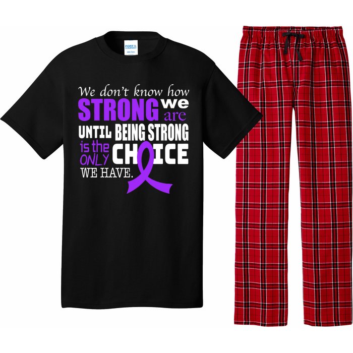 We Don't Know How Strong We Are Purple Ribbon Pajama Set