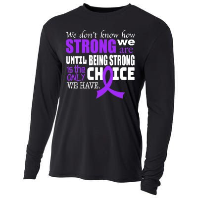 We Don't Know How Strong We Are Purple Ribbon Cooling Performance Long Sleeve Crew