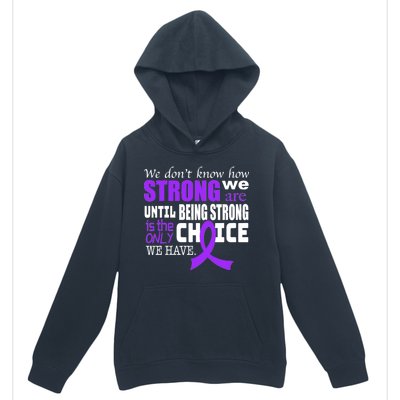 We Don't Know How Strong We Are Purple Ribbon Urban Pullover Hoodie