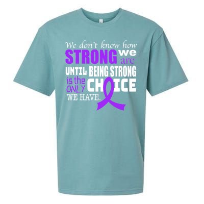 We Don't Know How Strong We Are Purple Ribbon Sueded Cloud Jersey T-Shirt