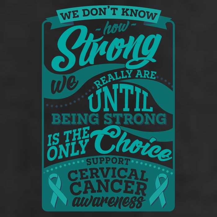 We Don't Know How Strong We Really Are Support Cervical Cancer Golf Towel