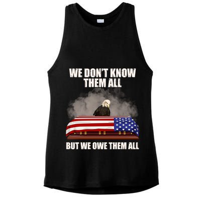 We Don't Know Them All But We Owe Them All  Ladies PosiCharge Tri-Blend Wicking Tank