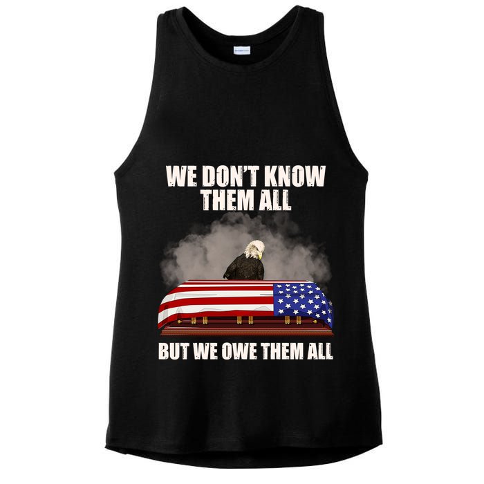 We Don't Know Them All But We Owe Them All  Ladies PosiCharge Tri-Blend Wicking Tank