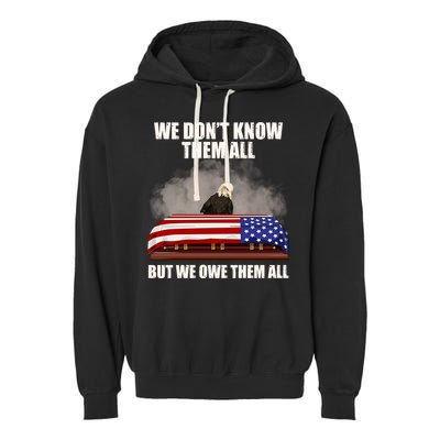 We Don't Know Them All But We Owe Them All  Garment-Dyed Fleece Hoodie
