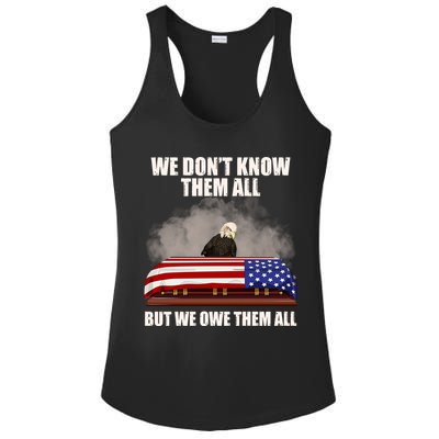 We Don't Know Them All But We Owe Them All  Ladies PosiCharge Competitor Racerback Tank