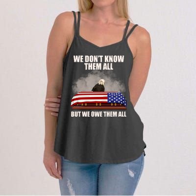 We Don't Know Them All But We Owe Them All  Women's Strappy Tank