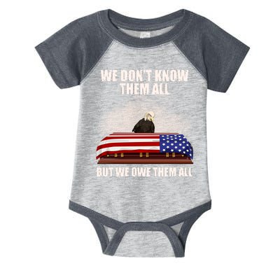 We Don't Know Them All But We Owe Them All  Infant Baby Jersey Bodysuit