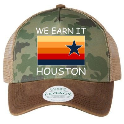 We Earn It Houston Texas Star Flag Legacy Tie Dye Trucker Hat