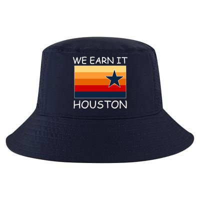 We Earn It Houston Texas Star Flag Cool Comfort Performance Bucket Hat