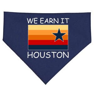 We Earn It Houston Texas Star Flag USA-Made Doggie Bandana