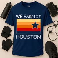 We Earn It Houston Texas Star Flag Cooling Performance Crew T-Shirt