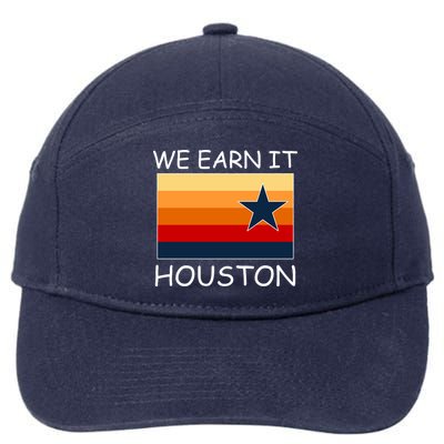 We Earn It Houston Texas Star Flag 7-Panel Snapback Hat