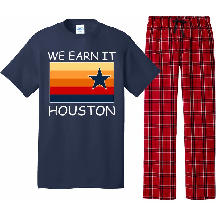 We Earn It Houston Texas Star Flag Pajama Set