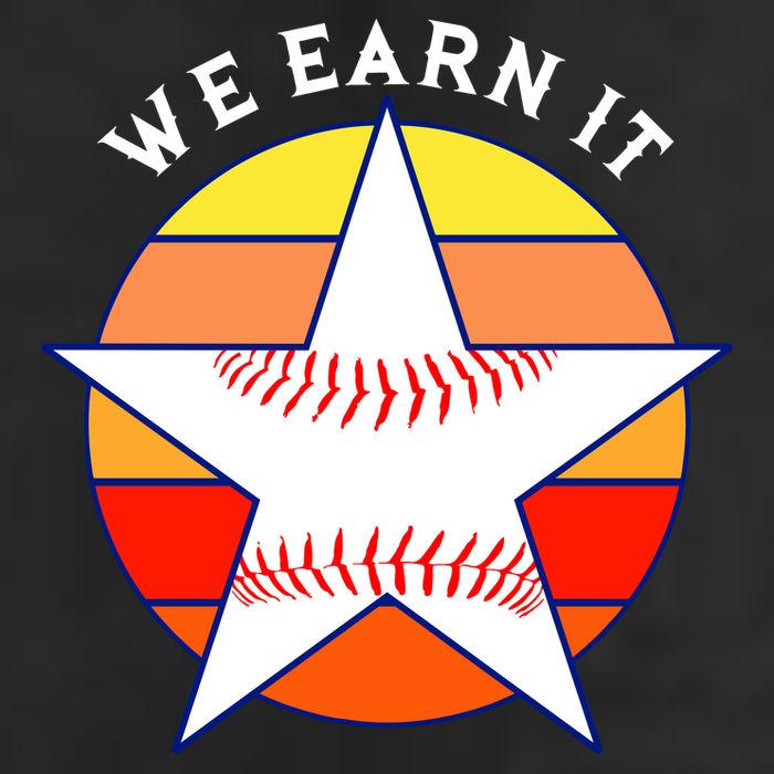 We Earn It Houston Throwback Baseball Star Adult Drive Performance Visor