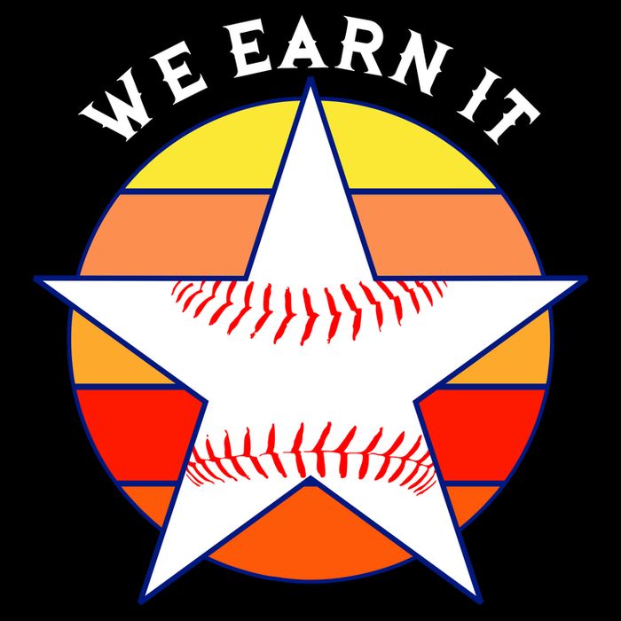 We Earn It Houston Throwback Baseball Star Bucket Hat